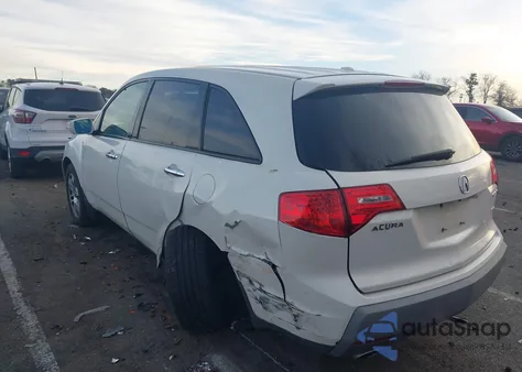 2009 Acura Mdx Technology Package z USA, uszkodzony, nr VIN 2HNYD28649H503321